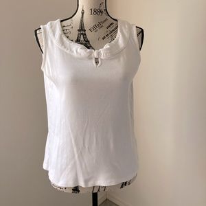 Rafaella sleeveless white blouse size M